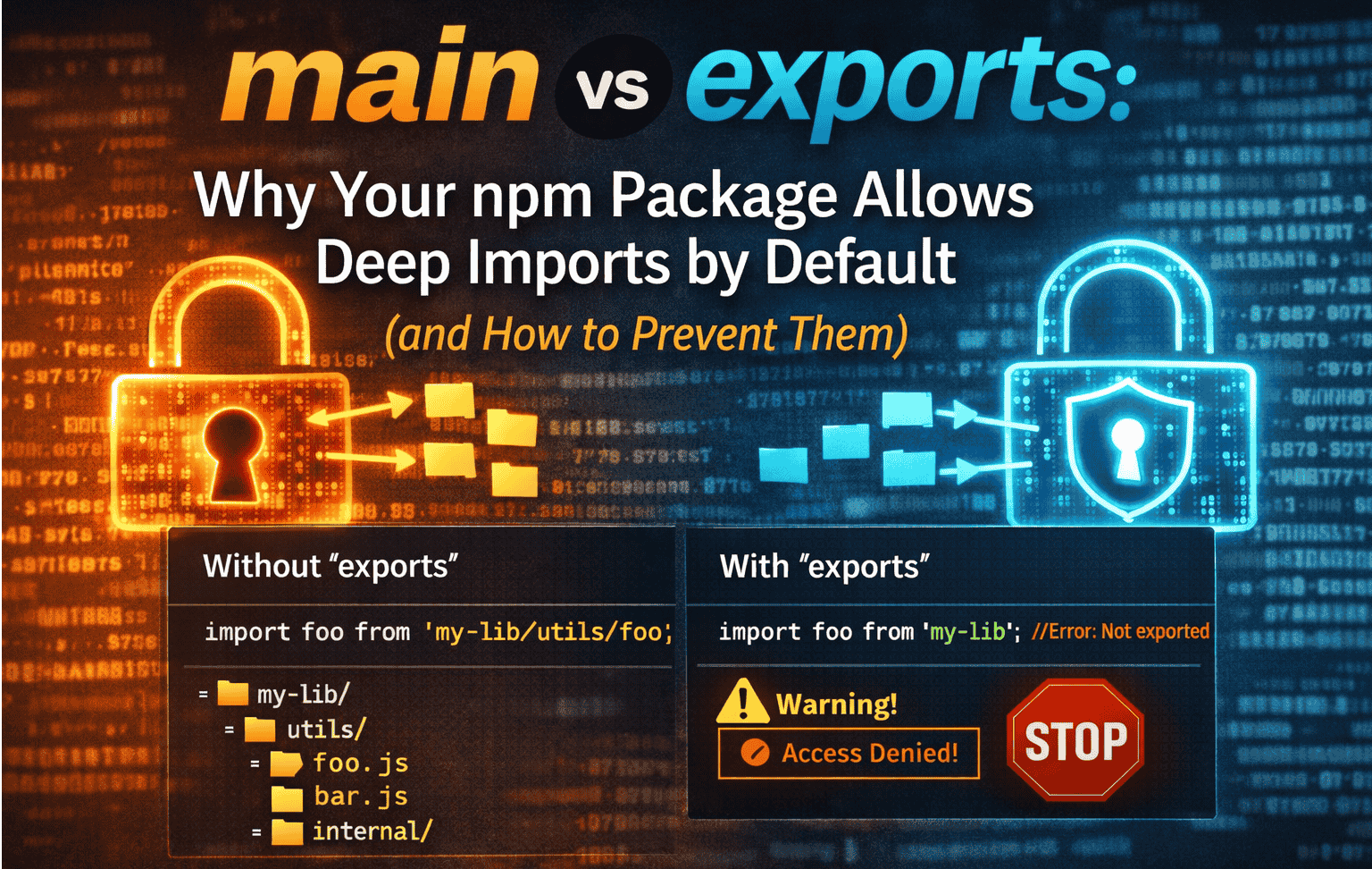 main vs exports: Why Your npm Package Allows Deep Imports by Default (and How to Prevent Them)